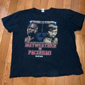 Black Mayweather vs Pacquiao Graphic T-Shirt